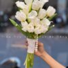 hoa cưới trắng tulip callalily nhập khẩu sang trọng