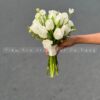 hoacuoi (213) Bó hoa cưới Tulip trắng | Phối hoa thuý châu | Tối giản & thanh lịch