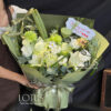 SENT-1240909 Bó Hoa Sen Trắng Xanh Thanh Lịch