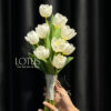 TULIPT432 Bó Hoa Cưới Tulip Trắng Nhập Khẩu Hà Lan